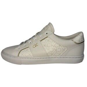 Calvin Klein Womens Size 11 Sneakers Shoes Beige Charlie Low Top Fashion New
